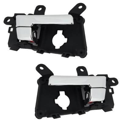 Rareelectrical - Front Pair Interior Door Handle Compatible With 2011-2016 Kia Optima Chrome Without Key Hole