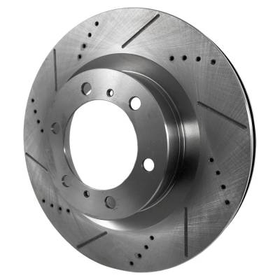Rareelectrical - Cross-Drilled Brake Disc Compatible With Dodge Jeep Grand Cherokee Trailhawk 6 Cyl 3.6L Durango