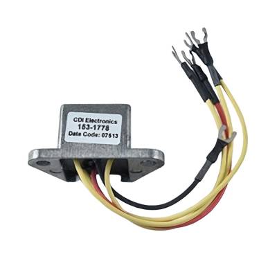 Rareelectrical - 4-Wire Rectifier Compatible With 1977-2001 Johnson Evinrude 4Hp 6Hp 8Hp 9.9Hp 15Hp 2-Stroke Outboard