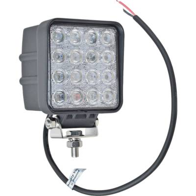 Rareelectrical - 48W Square Led Flood Work Light 1400 Lumens 12V 24V Ip67 Waterproof Dustproof 16 Leds 3W Each