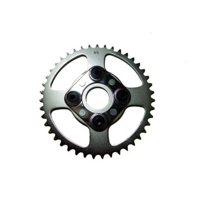 Rareelectrical - Rear Drive Sprocket 43T 520 Chain Steel Compatible With Honda Atc 185S (1983) Atc 250R (1981-1982)