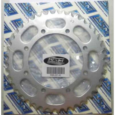Rareelectrical - Rear Drive Sprocket 43T 520 Chain Steel Compatible With Kawasaki Klr 650 (Kl650-A/B/C/E) Klr 650
