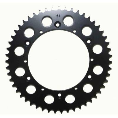 Rareelectrical - Rear Drive Sprocket 51T 520 Chain Steel Compatible With Yamaha Banshee 350 Blaster 200 Raptor 660