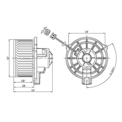 Rareelectrical - Front Hvac Blower Motor Compatible With 2013-2016 Hyundai Genesis 2012-2015 Hyundai Tucson 2012-2016