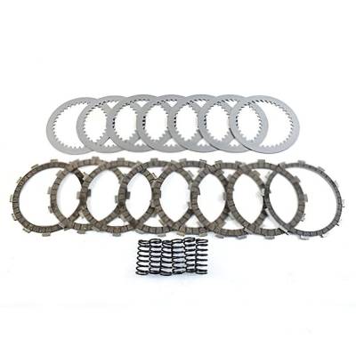Rareelectrical - Complete Clutch Plate Kit With Heavy Duty Springs Compatible With 2000-2015 Suzuki Drz400 Drz400e