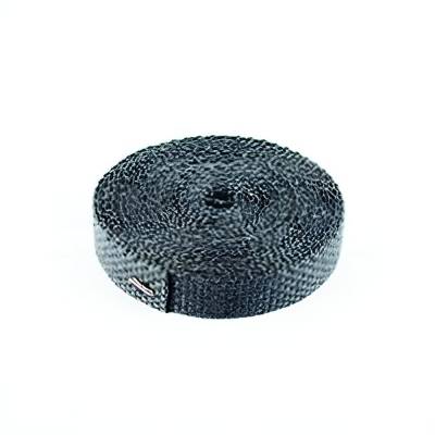 Rareelectrical - Black Exhaust Header Wrap 1 Inch X 50 Foot Roll Compatible With Marine Inboard Sterndrive Motorcycle