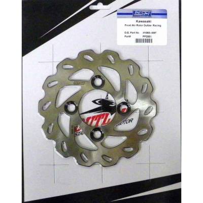 Rareelectrical - Front Brake Disc Rotor Compatible With 2004-2014 Kawasaki Kfx450r Kfx700 V-Force Ksf450 Ksv700 Sport