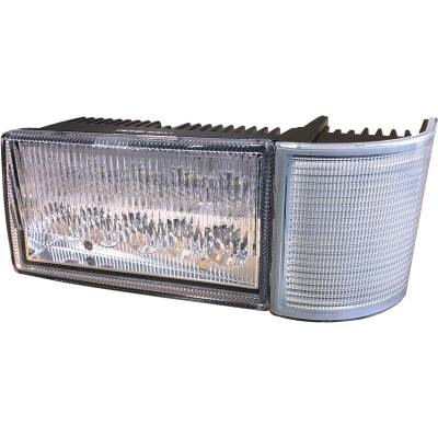 Rareelectrical - Led Right Wraparound Hood Headlight Compatible With Case Ih Mx120 Maxxum Cummins 6-Cyl Diesel 80W