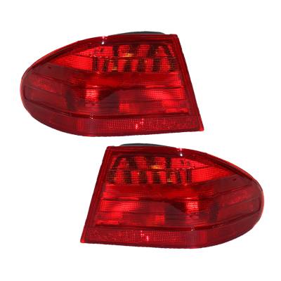 Rareelectrical - New Pair Of Tail Lights Compatible With Mercedes Benz E55 Amg E300 E320 E430 E500 1997 1998 1999 By