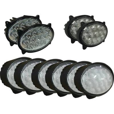 Rareelectrical - 10-Piece Led Light Kit Compatible With 2001-2007 John Deere 8020 9020 Series 8120-8520T 9120-9620T