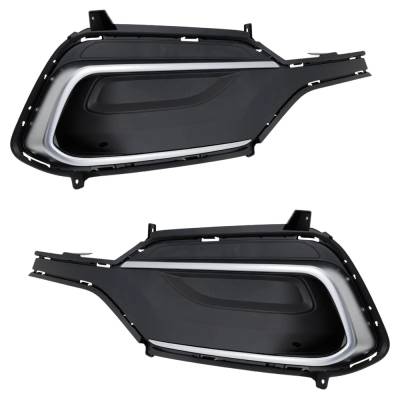 Rareelectrical - New Front Left And Front Right Fog Light Cover Compatible With Hyundai Santa Fe Sport Base 4 Cyl