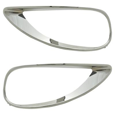 Rareelectrical - New Front Left And Front Right Headlight Bezel Compatible With Freightliner Columbia 120 6 Cyl 8.9L