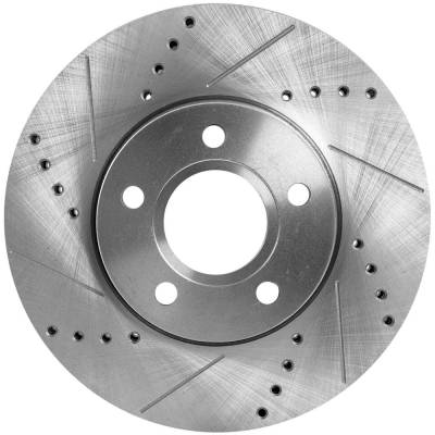 RAREELECTRICAL - New Cross-Drilled And Slotted Brake Disc Compatible With Ford Volvo Focus Se 4 Cyl 2.0L C-Max Hybrid