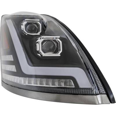 Rareelectrical - Headlight Compatible With 2004-2015 Volvo Vnl 12.8L 14.9L I6 Right Passenger Side Led Rv10010033-Hdu