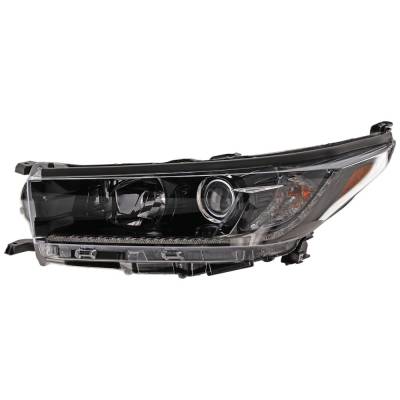Rareelectrical - Headlight Compatible With 2019 Toyota Highlander 2.7L 3.5L I4 Left Driver Side Halogen Rt10010094q