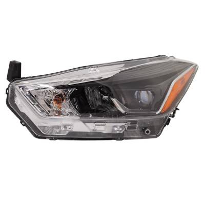 Rareelectrical - New Headlight Compatible With 2018-2020 Nissan Kicks 1.6L I4 Hr16de Left Driver Side Halogen