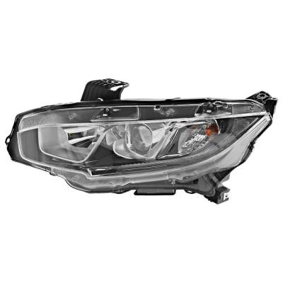 Rareelectrical - Headlight Compatible With 2016-2020 Honda Civic 2.0L 1.5L I4 K20c2 L15b7 K20c1 Left Driver Side