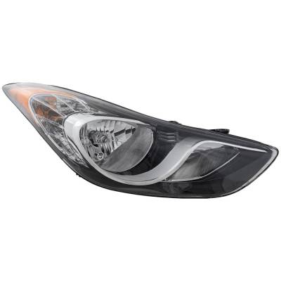 Rareelectrical - Headlight Compatible With 2011-2013 Hyundai Elantra 1.8L 2.0L I4 Nu Right Passenger Side Halogen