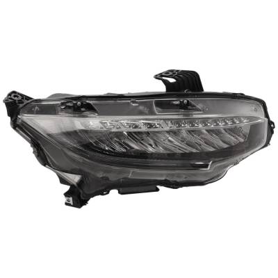 Rareelectrical - Headlight Compatible With 2016-2021 Honda Civic 2.0L 1.5L I4 K20c2 L15b7 K20c1 Right Passenger Side