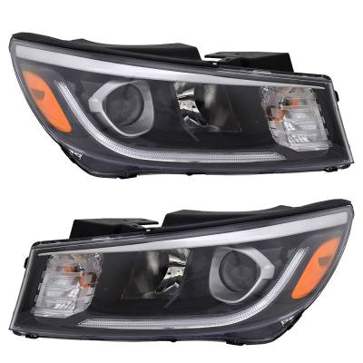 Rareelectrical - New Pair Of Headlights Compatible With Kia Sedona Ex Mini Passenger Van 2019 2020 2021 By Part