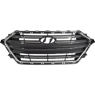 RAREELECTRICAL - New Black Shell Grille Assembly Compatible With Hyundai Elantra L 4 Cyl 2.0L Elantra Limited 4 Cyl
