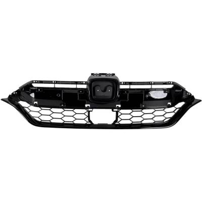 Rareelectrical - New Painted Black Grille Assembly Compatible With Honda Cr-V Hybrid Lx 4 Cyl 2.0L Cr-V Touring 4 Cyl