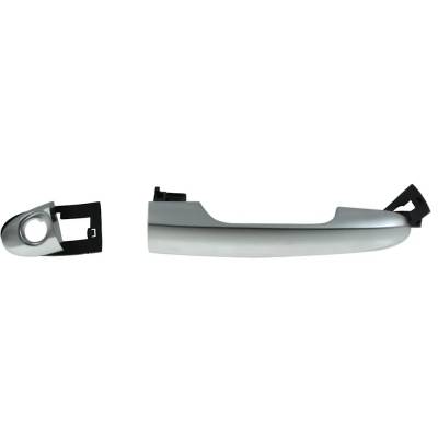 Rareelectrical - Front Driver Side Exterior Door Handle Compatible With 2014-2016 Fiat 500L Silver With Key Hole