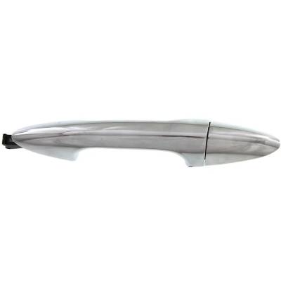 Rareelectrical - Left Rear Exterior Door Handle Compatible With 2012-2017 Hyundai Accent Chrome Without Key Hole
