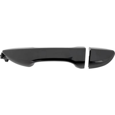 Rareelectrical - Rear Driver Side Exterior Door Handle Compatible With 2014-2019 Toyota Corolla Smooth Black Without