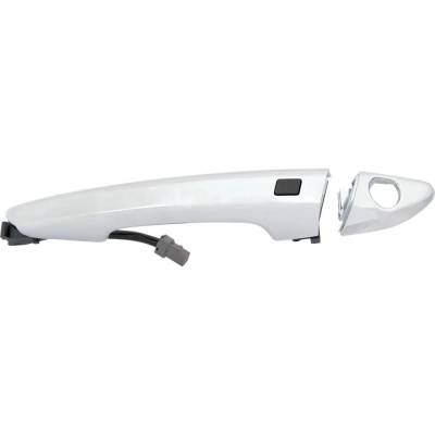 Rareelectrical - Front Driver Side Exterior Door Handle Compatible With 2015-2019 Hyundai Sonata Chrome Without Key