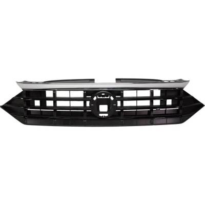 Rareelectrical - Textured Black Grille Assembly Compatible With Volkswagen Jetta R-Line 4 Cyl 1.4L 2019-2021