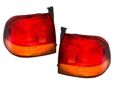 Rareelectrical - New Pair Of Outer Tail Lights Compatible With Honda Civic Ex-R 1996 1997 1998 By Part Numbers