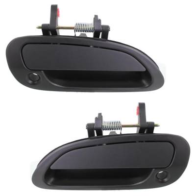 Rareelectrical - Front Pair Exterior Door Handle Compatible With 1998-2002 Honda Accord Primed Paintable With Key