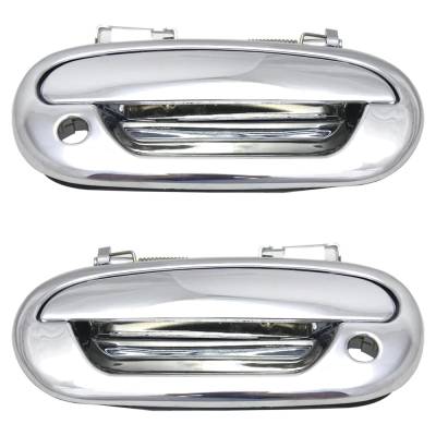 Rareelectrical - Front Driver And Passenger Side Exterior Door Handle Compatible With 1997-2004 Ford Expedition Ford