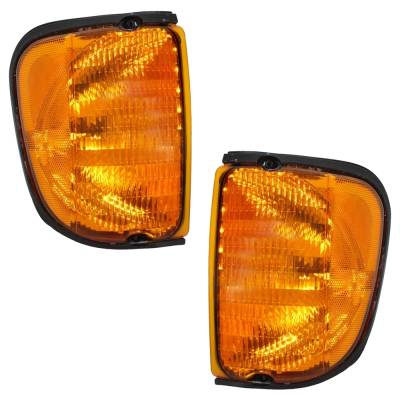 Rareelectrical - New Pair Of Corner Light Compatible With Ford E-150 Xl 8 Cyl 5.4L 2002-2007 By 3C2z13201aa-Pfm