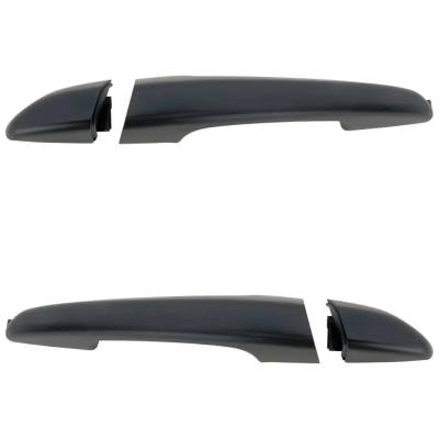 Rareelectrical - New Rear Pair Exterior Door Handle Compatible With 2015-2019 Hyundai Sonata Primed Paintable Without