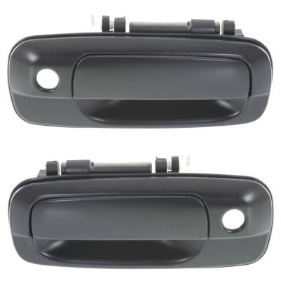 Rareelectrical - Front Driver And Passenger Side Exterior Door Handle Compatible With 1310 Primed Paintable With Key