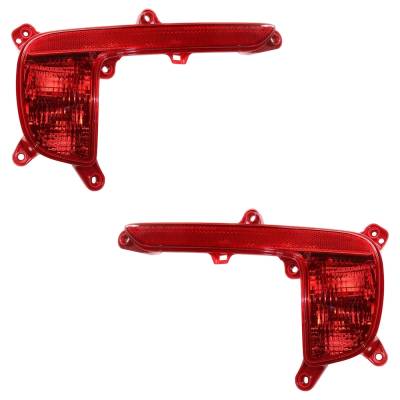 Rareelectrical - New Rear Left And Rear Right Bumper Reflector Compatible With Kia Rio Ex 4 Cyl 1.6L Rio Lx 4 Cyl