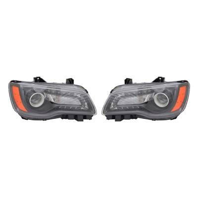 Rareelectrical - New Pair Of Head Lights Fits Chrysler 300 2012-14 Ch2503235 Ch2502235 68085417Af