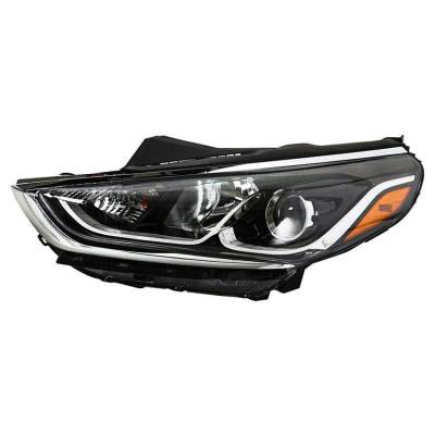 Rareelectrical - New Left Headlight Compatible With Hyundai Sonata Sport 2.0T Sedan 2018 By Part Number 92101-C2500