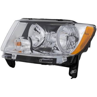 Rareelectrical - New Headlight Compatible With 2011-2013 Jeep Compass 2.0L 2.4L I4 Ecn Ed3 Left Driver Side Halogen