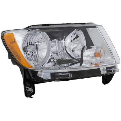 Rareelectrical - Headlight Compatible With 2011-2013 Jeep Compass 2.0L 2.4L I4 Ecn Ed3 Right Passenger Side Halogen