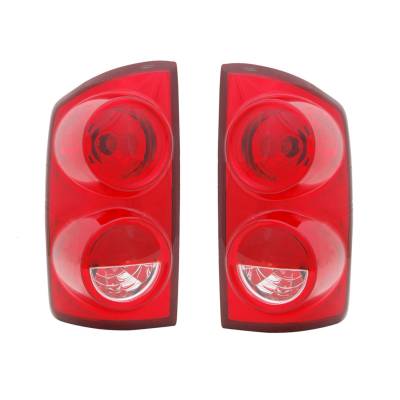 Rareelectrical - New Pair Of Tail Lights Compatible With Dodge Ram 1500 4500 2007-2008 Ch2800165 Ch2801165 55277302Ac