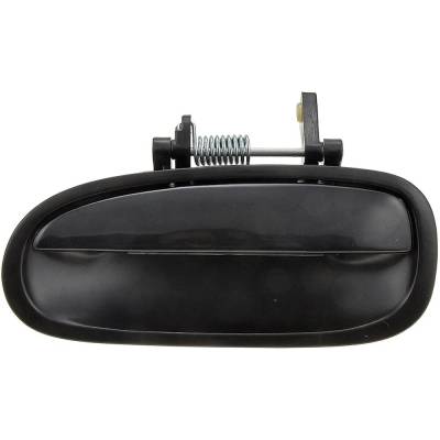 Rareelectrical - Left Rear Exterior Door Handle Compatible With 1996-2000 Honda Civic Smooth Black Without Key Hole