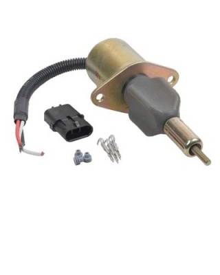 Rareelectrical - Fuel Shutdown Solenoid Compatible With Cummins 6B 5.9L 6Ct 6Cta 8.3L Hyundai R290 R300 Komatsu