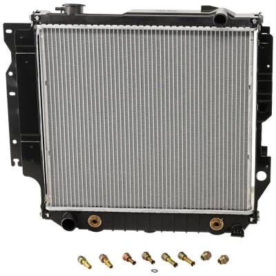Rareelectrical - New Aluminum Radiator Compatible With Jeep Wrangler Sahara 6 Cyl 4.0L Wrangler Unlimited 6 Cyl 4.0L