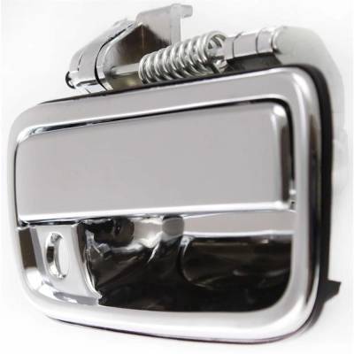 Rareelectrical - Front Passenger Side Exterior Door Handle Compatible With 1995-2004 Toyota Tacoma Chrome With Key