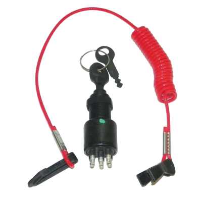 Rareelectrical - New Outboard Ignition Switch Key With Lanyard Compatible With Johnson Evinrude Brp 40-200Hp Marine
