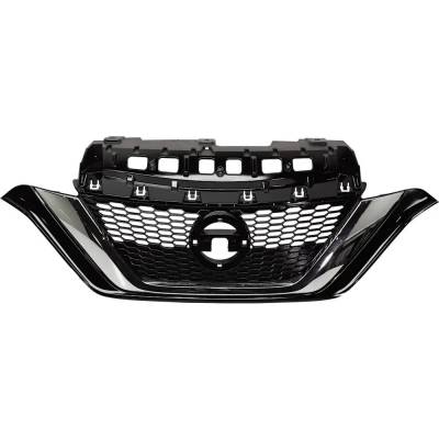 Rareelectrical - New Painted Black Grille Assembly Compatible With Nissan Versa Note Sl 4 Cyl 1.6L Versa Note Sv 4