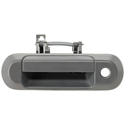 Rareelectrical - Rear Exterior Door Handle Compatible With 2005-2015 Nissan Xterra Textured Gray With Key Hole